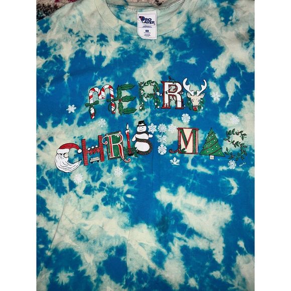 Vintage Pro Player Merry Christmas Bleached Tee - Picture 3 of 4